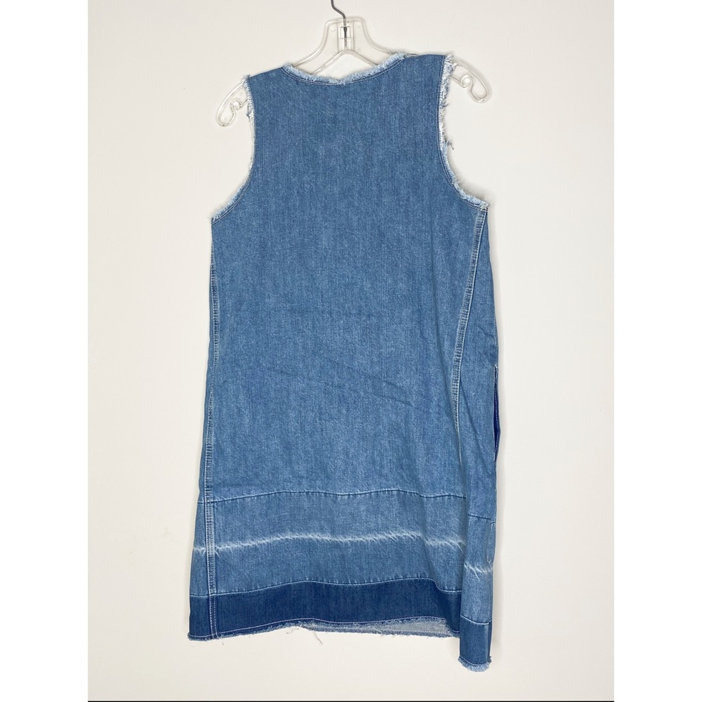 ANTHROPOLOGIE Denim Leaves Shift Dress - Picture 5 of 8